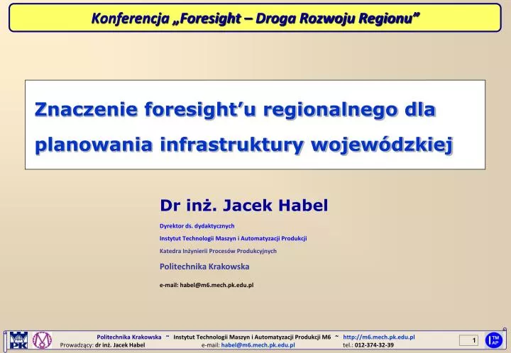 konferencja foresight droga rozwoju regionu