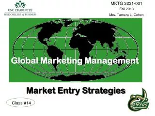 Global Marketing Management Market Entry Strategies