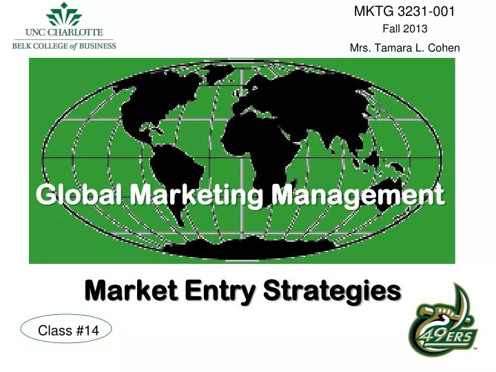 global marketing management market entry strategies