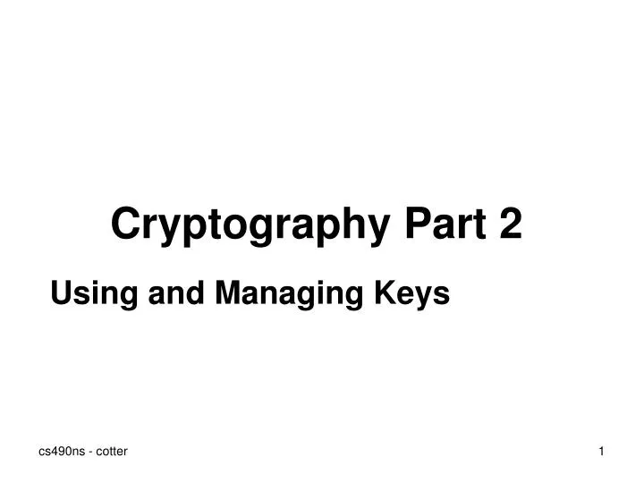 cryptography part 2