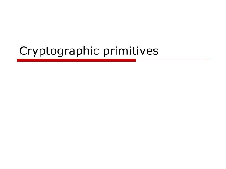 cryptographic primitives