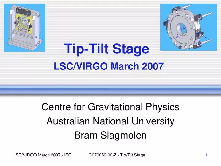 tip tilt stage lsc virgo march 2007