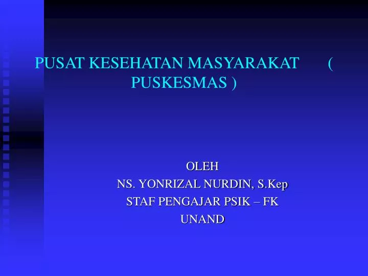 pusat kesehatan masyarakat puskesmas