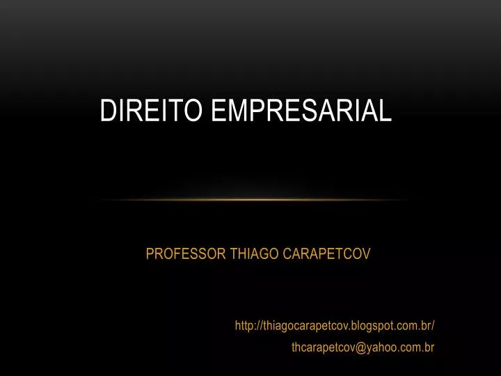 direito empresarial