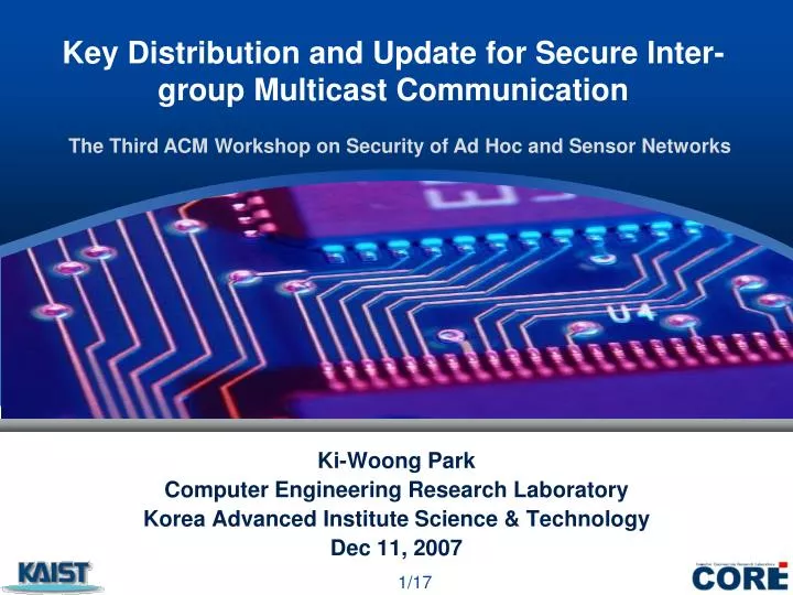 key distribution and update for secure inter group multicast communication