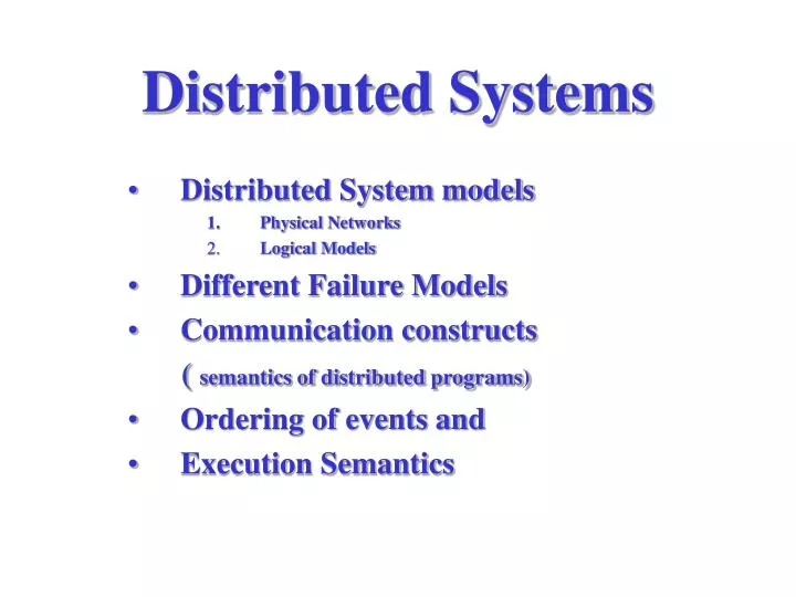 distributed systems