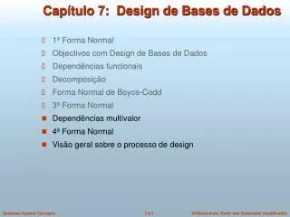 cap tulo 7 design de bases de dados