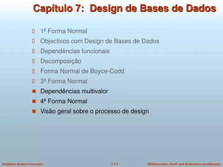 cap tulo 7 design de bases de dados