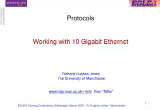 Protocols Working with 10 Gigabit Ethernet