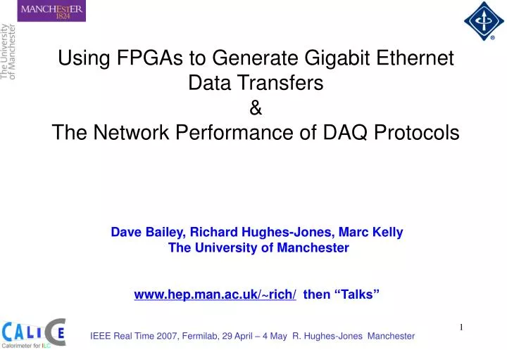 using fpgas to generate gigabit ethernet data transfers the network performance of daq protocols