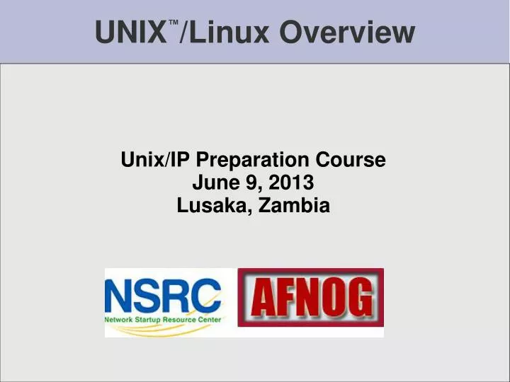 unix linux overview