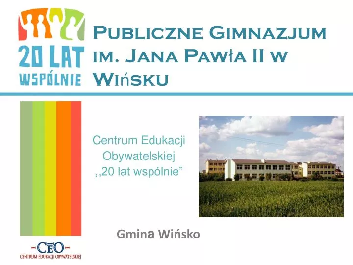 publiczne gimnazjum im jana paw a ii w wi sku