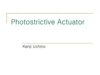 photostrictive actuator
