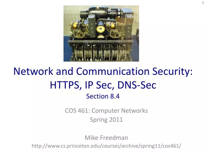 network and communication security https ip sec dns sec section 8 4