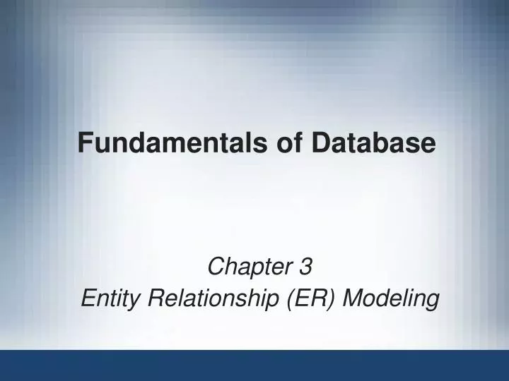 fundamentals of database