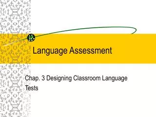 Language Assessment