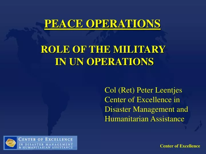 PPT - UN Peacekeeping and Peace Operations PowerPoint Presentation