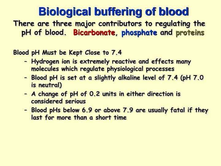 biological buffering of blood