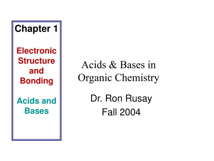 acids bases in organic chemistry