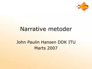 narrative metoder