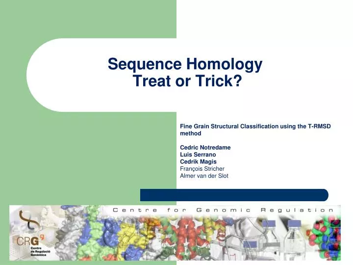 sequence homology treat or trick