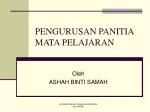 PENGURUSAN PANITIA MATA PELAJARAN - slide 1