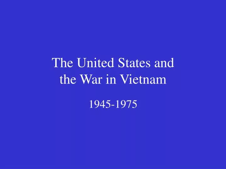 the united states and the war in vietnam