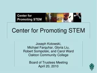 Center for Promoting STEM