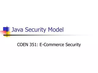 Java Security Model