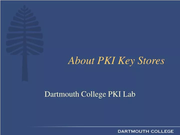 about pki key stores