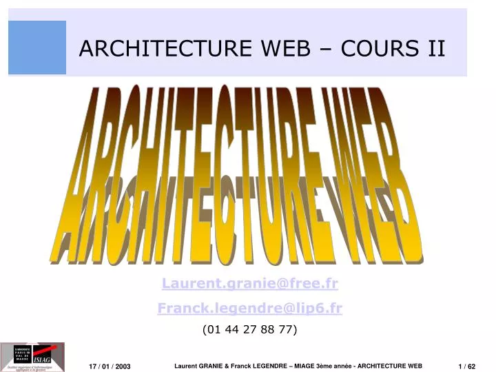 architecture web cours ii