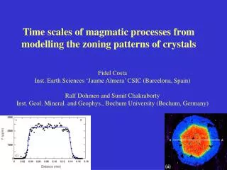 Time scales of magmatic processes from modelling the zoning patterns of crystals