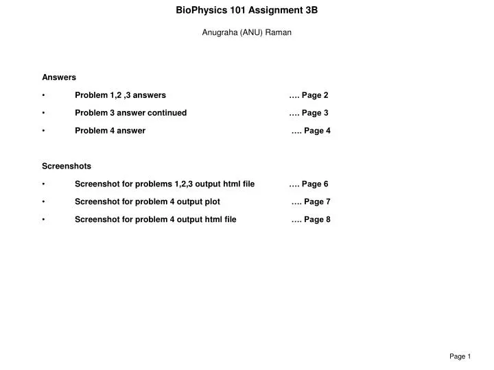 biophysics 101 assignment 3b anugraha anu raman