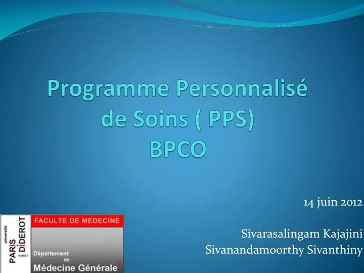 programme personnalis de soins pps bpco