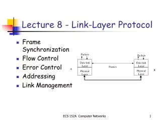 Lecture 8 - Link-Layer Protocol