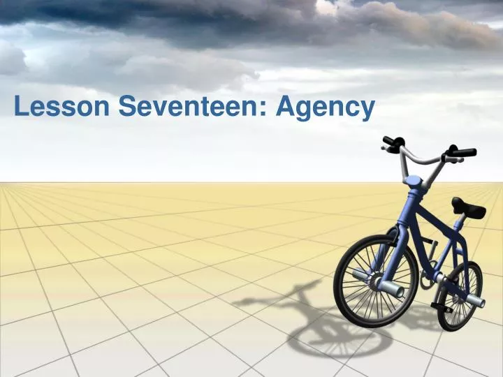 lesson seventeen agency