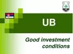 Good investment conditions - slide 1