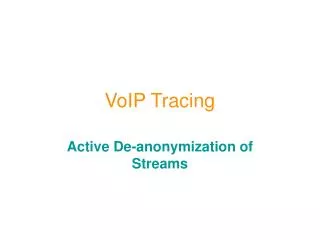 VoIP Tracing