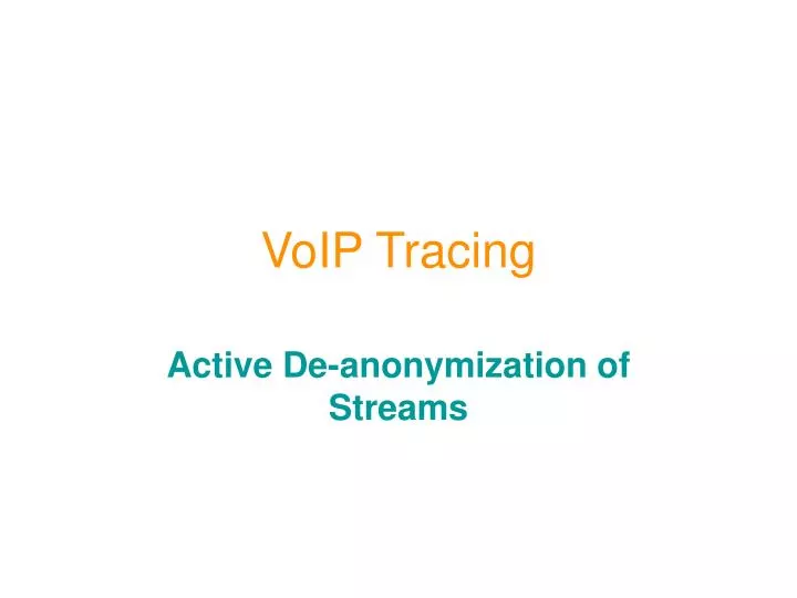 voip tracing