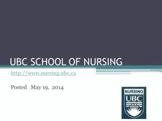 UBC SCHOOL OF NURSING