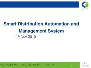 Smart Distribution Automation and Management System