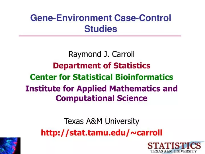 gene environment case control studies