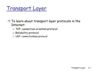 Transport Layer