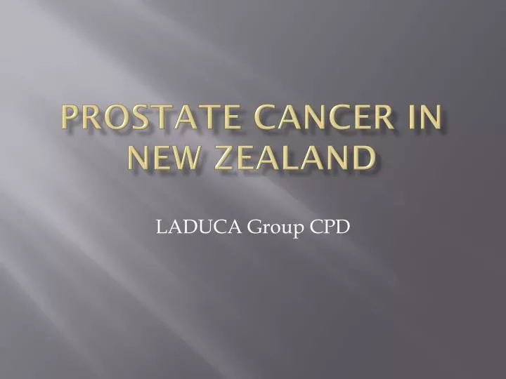 prostate cancer in new zealand