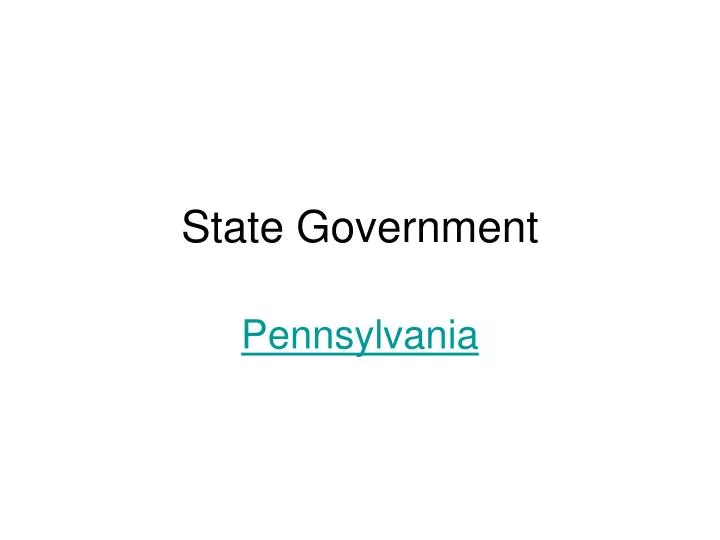 state government