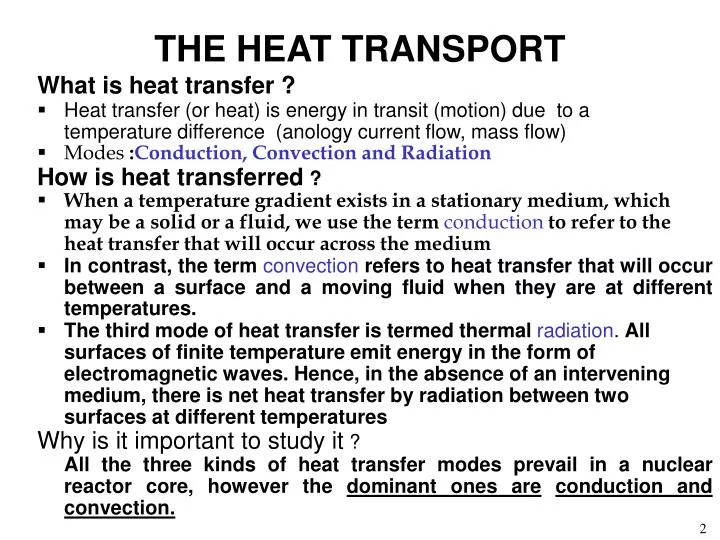 the heat transport