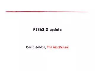 P1363.2 update