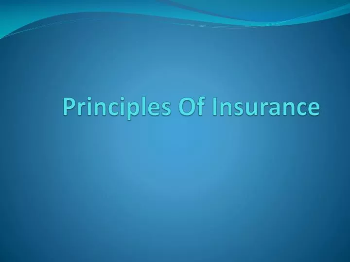 principles of insurance