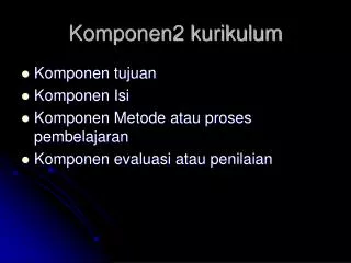 komponen2 kurikulum
