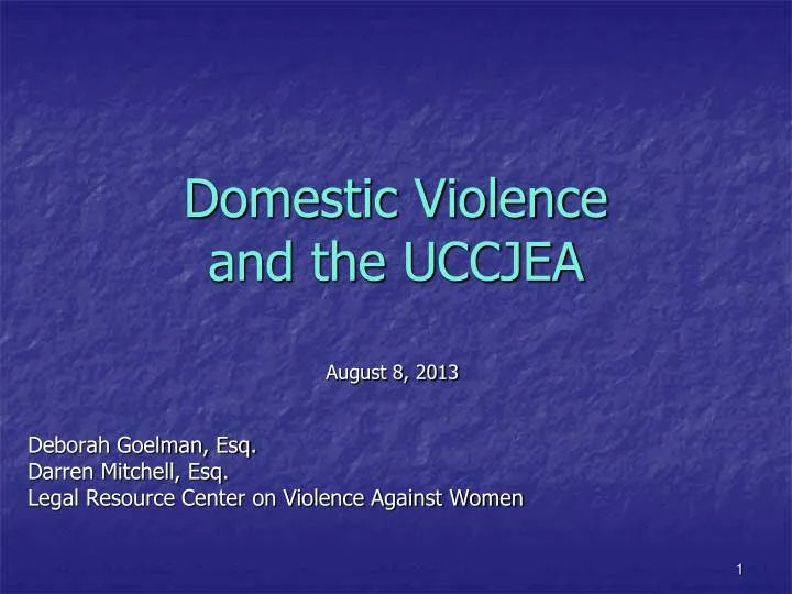 domestic violence and the uccjea